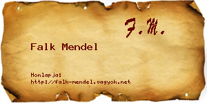 Falk Mendel névjegykártya
